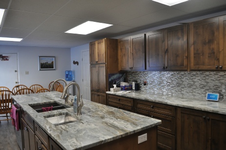 Kitchen with island
