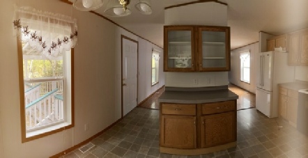 Mobile home angle view